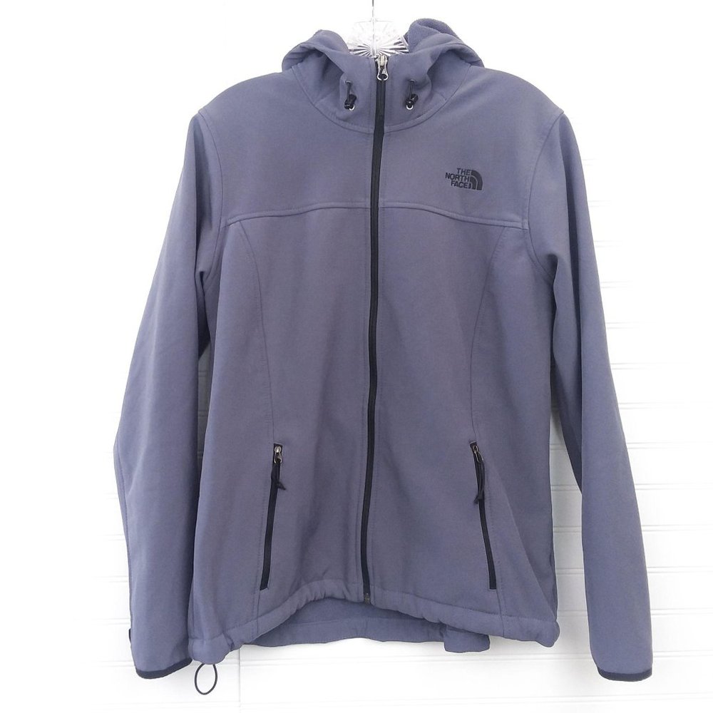 The North Face Gray/Purple Full Zip Hooded Jacket
